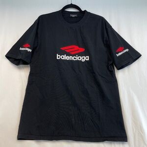 Balenciaga 3b Sports Icon Oversize T-shirt Black Embroidered Medium